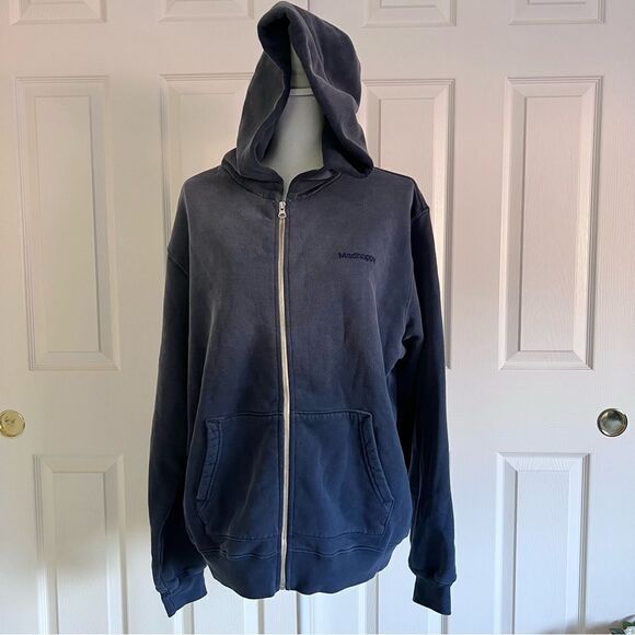 Madhappy Classics Full Zip Fleece Hoodie in Ombre Navy NEW Medium - Picture 2 of 9
